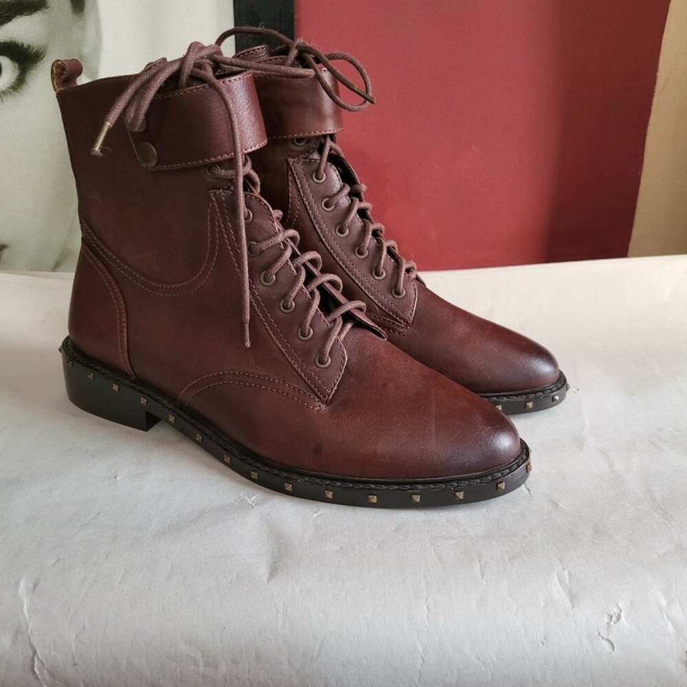 Vince Camuto Dark Brown Lace-Up Ankle Boots NWOT